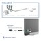 Audio-Visual Direct Magnetic Black Glass Dry-Erase Board Set Includes Magnets, Hardware & Marker Tray